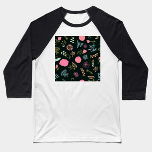 Elegance Seamless pattern with flowers Baseball T-Shirt